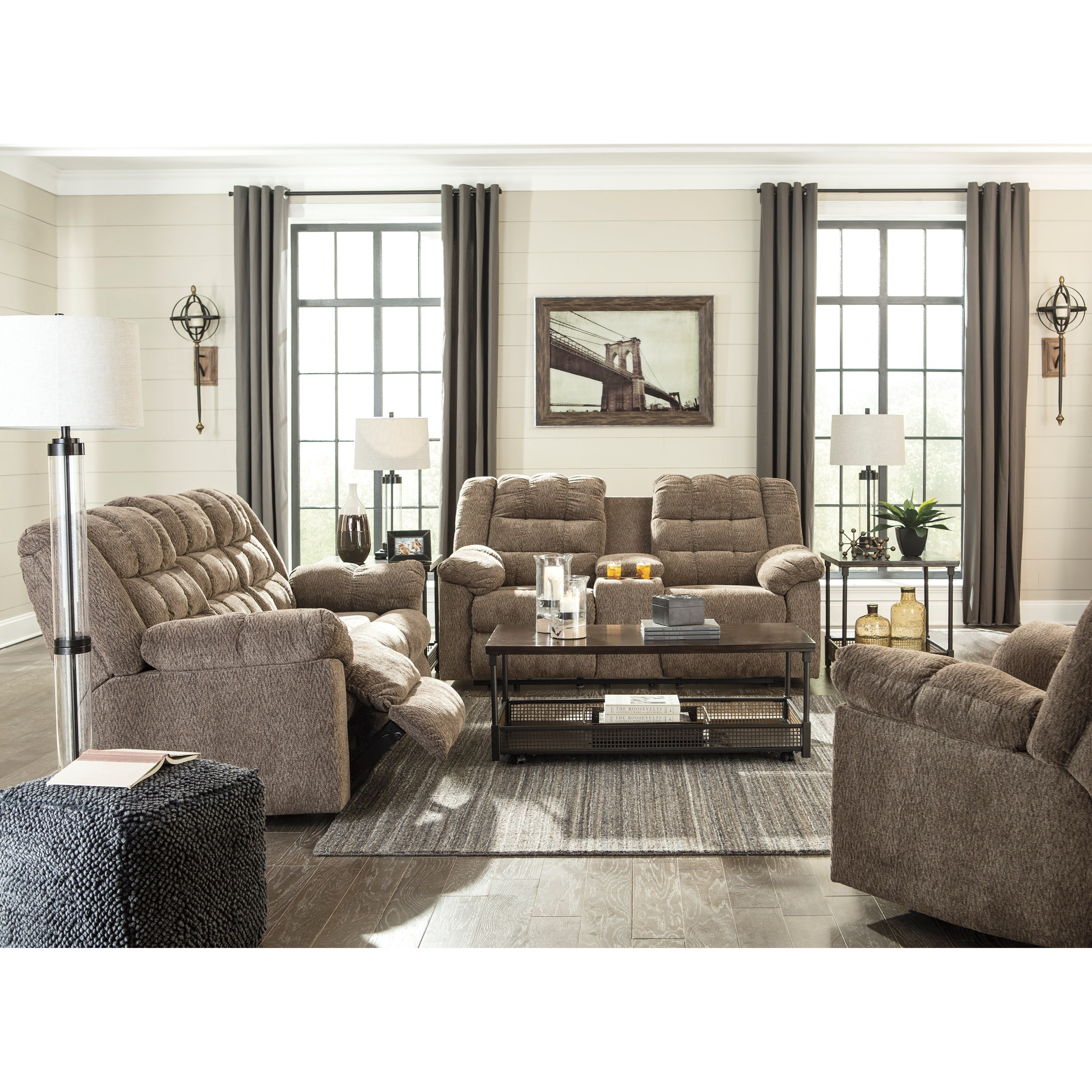 Ashley workhorse reclining sale sofa